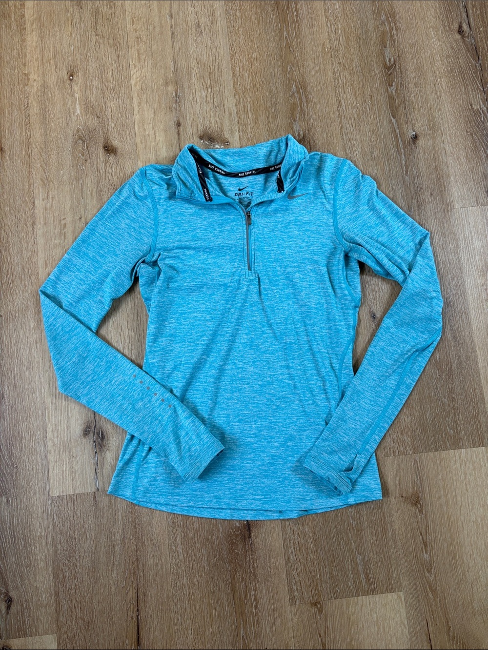 Nike Blue Quarter-Zip Long Sleeve Pullover